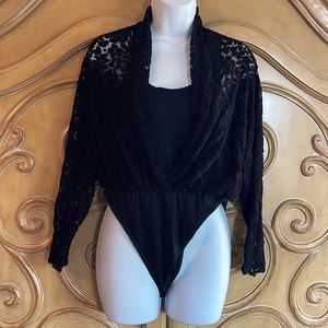 Lace topped bodysuit